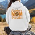 Baseball Mom Catcher's Mom Leopard Softball Mom Women Hoodie Back Print Baseball Mom Catcher's Mom Leopard Softball Mom Women Hoodie Back Print