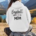 Baseball Mom Cute Arrow Father's Mother's Xmas Day Women Hoodie Back Print