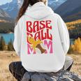 Baseball Mom Game Day Trendy Pink Leopard Mama Premium Women Hoodie Back Print