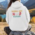 I Am A Baseball Mom With A Hood Playlist Premium Women Hoodie Back Print