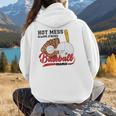 Baseball Mom Hot Mess Always Stressed Baseball Mama Women Hoodie Back Print
