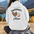 Baseball Mom Leopard Heart Baseball Player Kids Women Hoodie Back Print Baseball Mom Leopard Heart Baseball Player Kids Women Hoodie Back Print