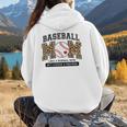 Baseball Mom Leopard Like a Normal But Louder And Prouder Women Hoodie Back Print