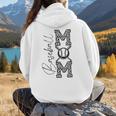 Baseball Mom Leopard Women Hoodie Back Print