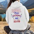 Baseball Mom Loud & Proud Since 1978 Raglan Baseball Tee Women Hoodie Back Print
