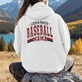 Baseball Mom Baseball Mama Mother's Day Red Loud Proud Women Hoodie Back Print