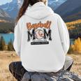 Baseball Mom Orange Varsity Baseball Mama Cute Mother's Day Women Hoodie Back Print Baseball Mom Orange Varsity Baseball Mama Cute Mother's Day Women Hoodie Back Print