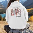 Baseball Mom Shirt Heart Love Baseball Nannylife Women Hoodie Back Print