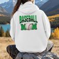 Baseball Mom Sports Green Women Hoodie Back Print Baseball Mom Sports Green Women Hoodie Back Print