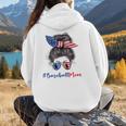 Baseball Mom USA American Flag 4th Of July Women Hoodie Back Print Baseball Mom USA American Flag 4th Of July Women Hoodie Back Print