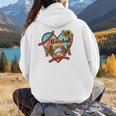 Baseball Mom Valentine Leopard Heart Softball Mother's Day Women Hoodie Back Print