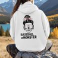 Baseball Momster Messy Bun Skull Mom For Women Halloween Women Hoodie Back Print Baseball Momster Messy Bun Skull Mom For Women Halloween Women Hoodie Back Print