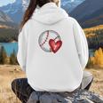 Bleached Custom Baseball Mom Number 7 Heart For Mom Women Hoodie Back Print Bleached Custom Baseball Mom Number 7 Heart For Mom Women Hoodie Back Print