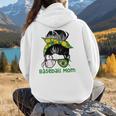 Brazil Baseball Mom Messy Bun Women Hoodie Back Print Brazil Baseball Mom Messy Bun Women Hoodie Back Print