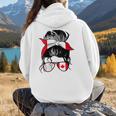 Canadian Baseball Mom Canada Flag Baseball Girl Women Hoodie Back Print