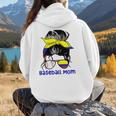 Colombia Baseball Mom Messy Bun Women Hoodie Back Print Colombia Baseball Mom Messy Bun Women Hoodie Back Print