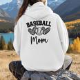 Custom Baseball Mom Number 2 Heart For Mom Women Hoodie Back Print