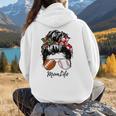 Football Mom Baseball Mom Life Messy Bun Mom Of Both Women Hoodie Back Print Football Mom Baseball Mom Life Messy Bun Mom Of Both Women Hoodie Back Print