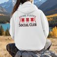 Home Plate Social Club Softball Season Baseball Mom Women Hoodie Back Print