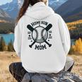 Home Run Mom Shirt Baseball Mom Mother's Day Women Hoodie Back Print