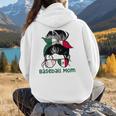 Mexico Baseball Mom Messy Bun Women Hoodie Back Print