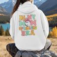 In My Mom Of Ballers Era Groovy Volleyball Baseball Mom Cute Women Hoodie Back Print