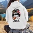 Mom Of Ballers Messy Bun Football Mom Baseball Mom Of Both Premium Tri-Blend Women Hoodie Back Print Mom Of Ballers Messy Bun Football Mom Baseball Mom Of Both Premium Tri-Blend Women Hoodie Back Print