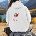 Mom Of Ballers USA Flag Football Baseball Mom Women Hoodie Back Print