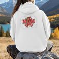 Mom Of Both Baseball Mom Mommy Premium Women Hoodie Back Print