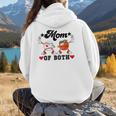Mom Of Both Basketball Baseball Mom Women Hoodie Back Print Mom Of Both Basketball Baseball Mom Women Hoodie Back Print