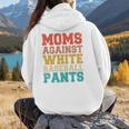 Moms Against Baseball Pants Baseball Mom Mother Women Hoodie Back Print