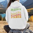 Moms Against Baseball Pants Retro Baseball Mom Raglan Baseball Tee Women Hoodie Back Print