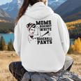 Moms Against White Baseball Pants Funny Baseball Mom Women Hoodie Back Print