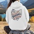 Ohio Baseball Mom Women Hoodie Back Print