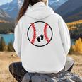 Pregnant Baseball Mom Pregnancy Announcement Baby Feet Belly Women Hoodie Back Print Pregnant Baseball Mom Pregnancy Announcement Baby Feet Belly Women Hoodie Back Print