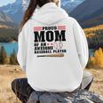 Proud Mom Of An Awesome Baseball Player Baseball Mom Women Hoodie Back Print