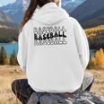 Retro Baseball Mama Groovy Baseball Mom Women Hoodie Back Print