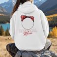 Softball Baseball Mom Floral Tee Mother's Day Premium Women Hoodie Back Print