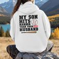 My Son Hits Harder Than Your Husband Baseball Mom Women Hoodie Back Print My Son Hits Harder Than Your Husband Baseball Mom Women Hoodie Back Print