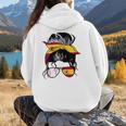 Spanish Baseball Mom Messy Bun Spain Baseball Girl Women Hoodie Back Print Spanish Baseball Mom Messy Bun Spain Baseball Girl Women Hoodie Back Print