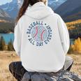 Spring 2024 Season Cute Baseball Mom All Day Everyday Women Hoodie Back Print Spring 2024 Season Cute Baseball Mom All Day Everyday Women Hoodie Back Print
