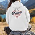 Vintage Baseball Mom Ballpark Momma Baseball Lover Women Hoodie Back Print