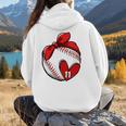 Womens Custom Baseball Mom Number 11 Heart For Mom Mommy Premium Women Hoodie Back Print