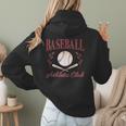 Baseball Athletic Social Club Baseball Mom Trendy Baseball Women Hoodie Back Print