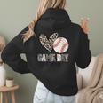 Baseball Game Day Vibes Baseball Mom Mama Leopard Cute Women Hoodie Back Print Baseball Game Day Vibes Baseball Mom Mama Leopard Cute Women Hoodie Back Print