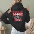 Baseball Mom Since 1965 Women Hoodie Back Print