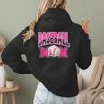 BASEBALL MOM BREAST CANCER RIBBON PINK SPORTS MOM Women Hoodie Back Print BASEBALL MOM BREAST CANCER RIBBON PINK SPORTS MOM Women Hoodie Back Print