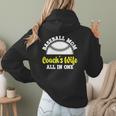 Baseball Mom Coach's Wife All In One Sports Player Coach Women Hoodie Back Print Baseball Mom Coach's Wife All In One Sports Player Coach Women Hoodie Back Print