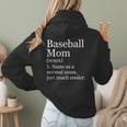 Baseball Mom Definition Sarcastic Sports Women Hoodie Back Print Baseball Mom Definition Sarcastic Sports Women Hoodie Back Print
