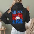 In My Baseball Mom Era Groovy Baseball Mother's Day US Flag Women Hoodie Back Print In My Baseball Mom Era Groovy Baseball Mother's Day US Flag Women Hoodie Back Print